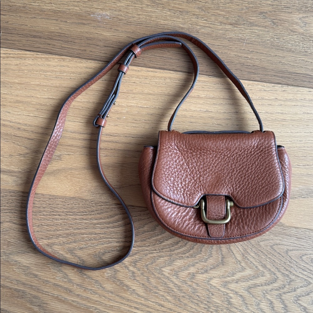 J. Crew brown mini rider saddle bag
